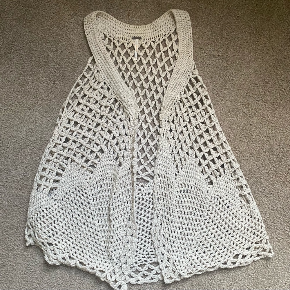 FREE PEOPLE crochet boho vest